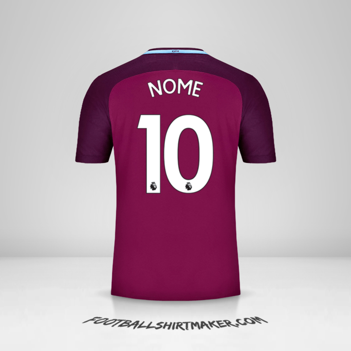 Camisa Manchester City 2017/18 Alternativa -  nome - 10