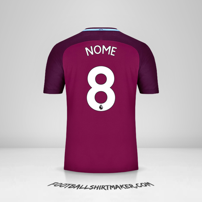 Maglia Manchester City 2017/18 Seconda -  nome - 8