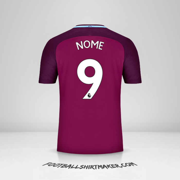 Camisa Manchester City 2017/18 Alternativa -  nome - 9