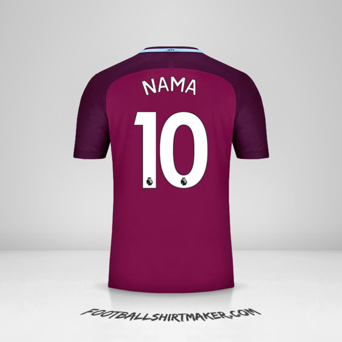 Jersey Manchester City 2017/18 Alternatif -  nama - 10