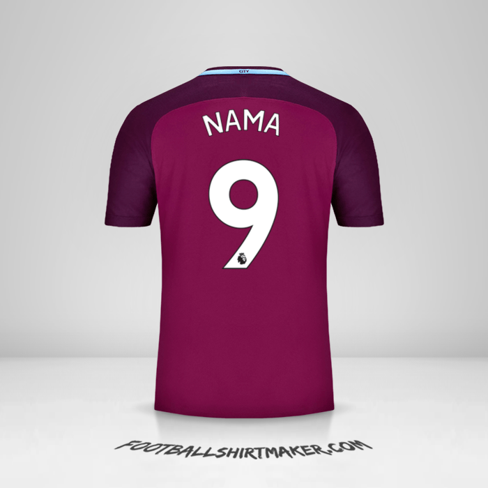 Jersey Manchester City 2017/18 Alternatif -  nama - 9