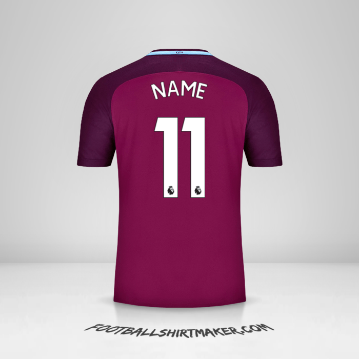Jersey Manchester City 2017/18 Away -  name - 11