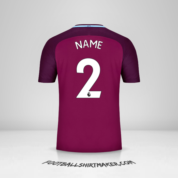Jersey Manchester City 2017/18 Away -  name - 2
