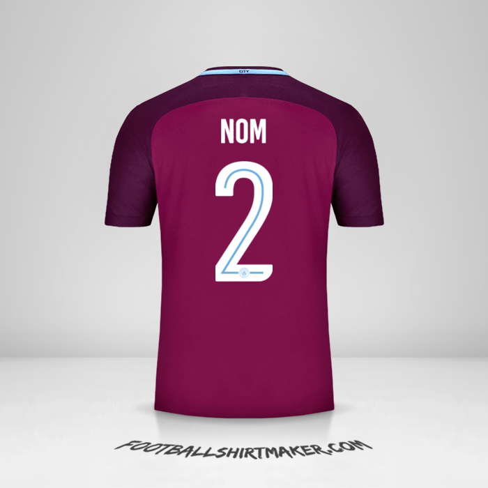 Maillot Manchester City Cup 2017/18 Extérieur -  nom - 2