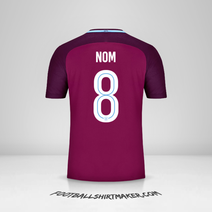 Maillot Manchester City Cup 2017/18 Extérieur -  nom - 8