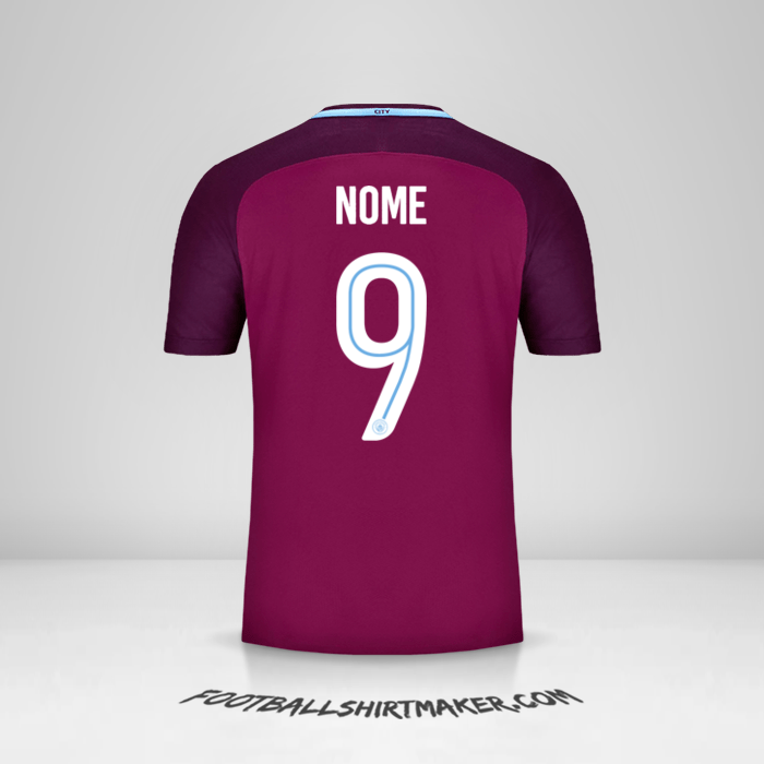 Maglia Manchester City Cup 2017/18 Seconda -  nome - 9