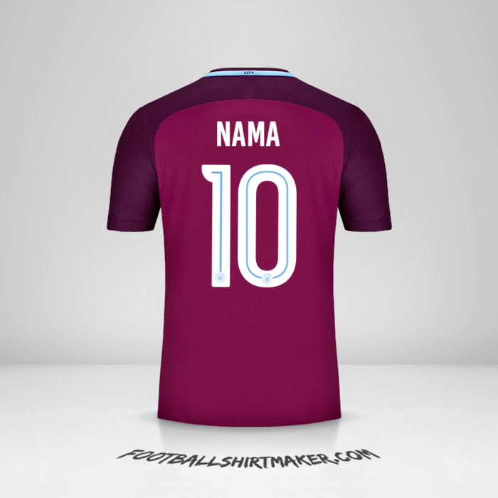 Jersey Manchester City Cup 2017/18 Alternatif -  nama - 10