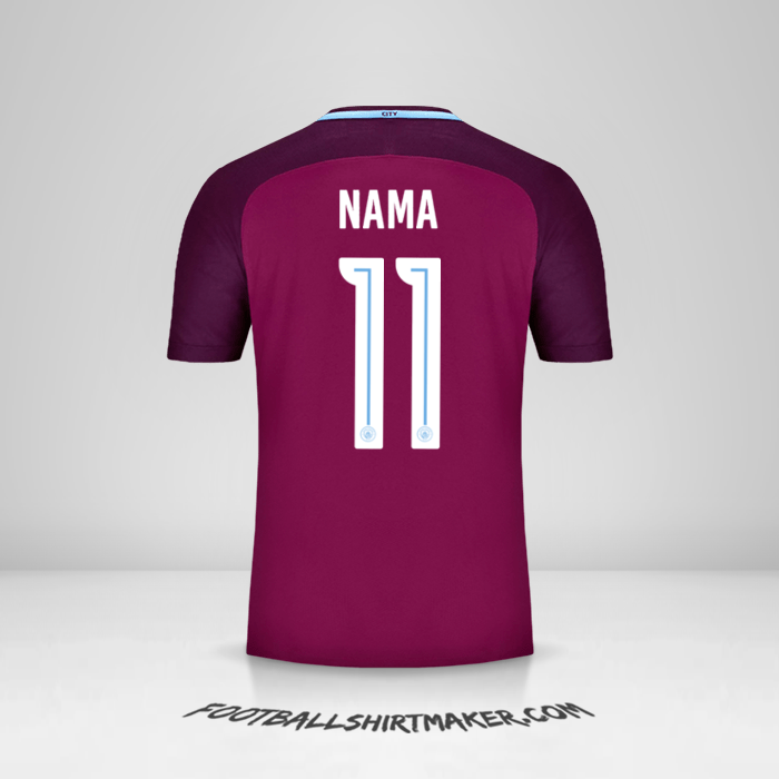 Jersey Manchester City Cup 2017/18 Alternatif -  nama - 11