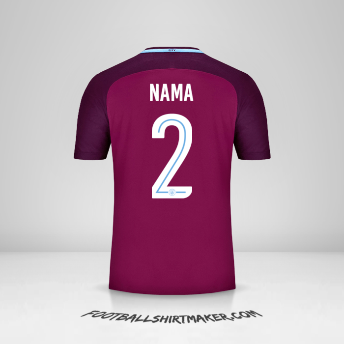 Jersey Manchester City Cup 2017/18 Alternatif -  nama - 2