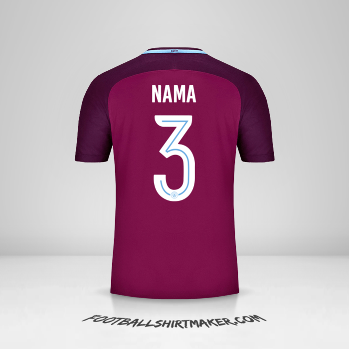 Jersey Manchester City Cup 2017/18 Alternatif -  nama - 3