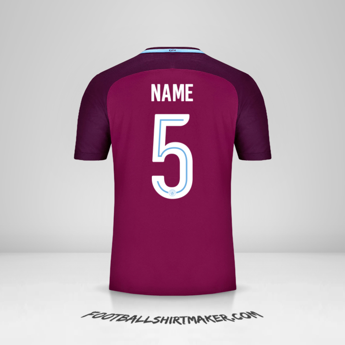Jersey Manchester City Cup 2017/18 Away -  name - 5