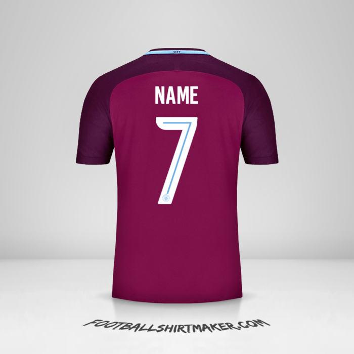 Trikot Manchester City Cup 2017/18 Auswärts -  name - 7