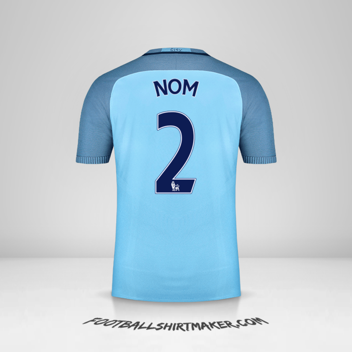 Maillot Manchester City 2016/17 -  nom - 2