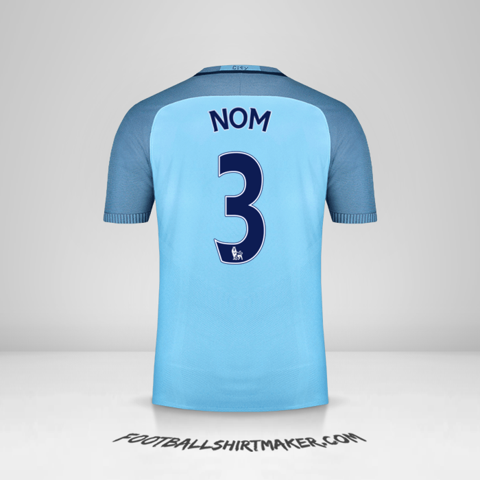 Maillot Manchester City 2016/17 -  nom - 3