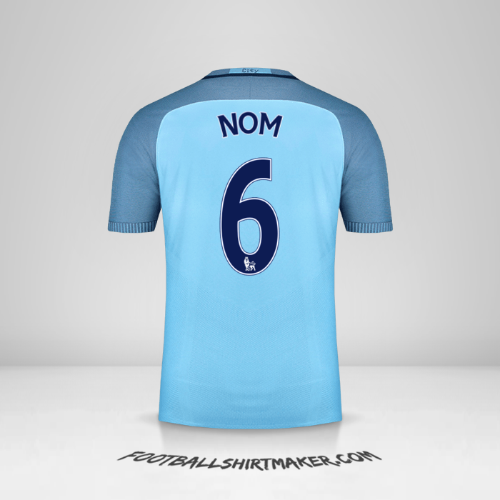 Maillot Manchester City 2016/17 -  nom - 6