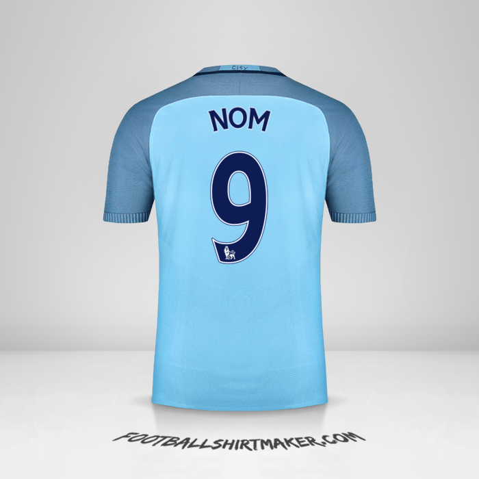 Maillot Manchester City 2016/17 -  nom - 9