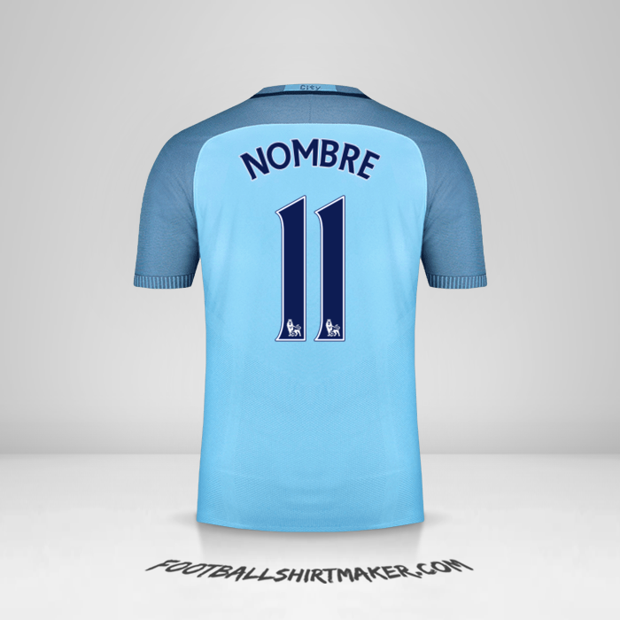 Camiseta Manchester City 2016/17 -  nombre - 11