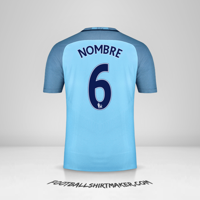Jersey Manchester City 2016/17 -  nombre - 6