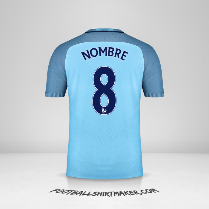 Jersey Manchester City 2016/17 -  nombre - 8