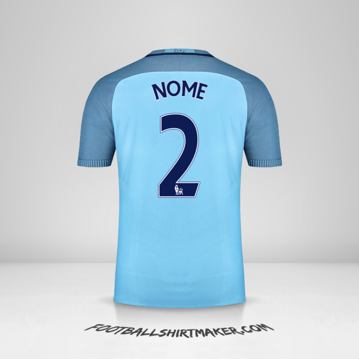 Camisola Manchester City 2016/17 -  nome - 2
