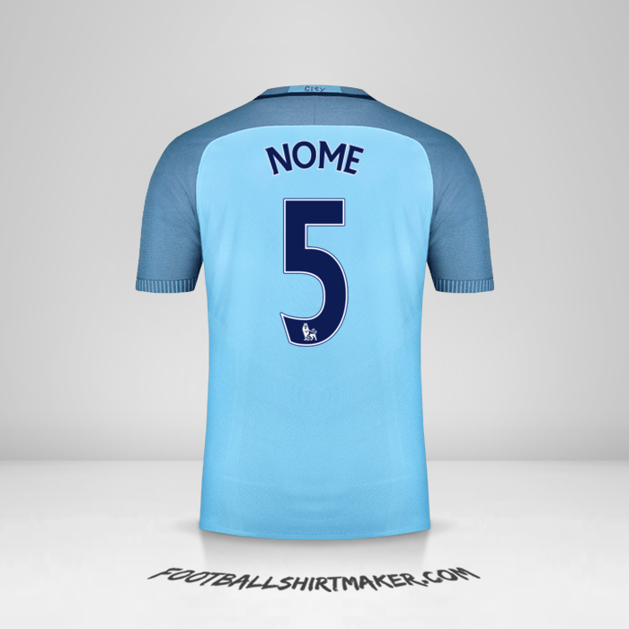 Camisa Manchester City 2016/17 -  nome - 5