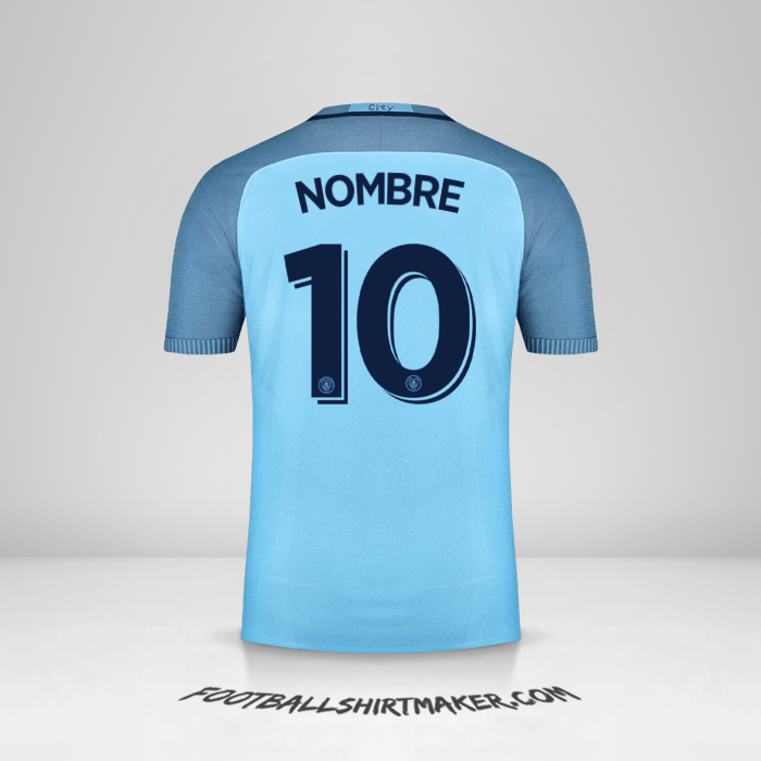 Camiseta Manchester City Cup 2016/17 -  nombre - 10