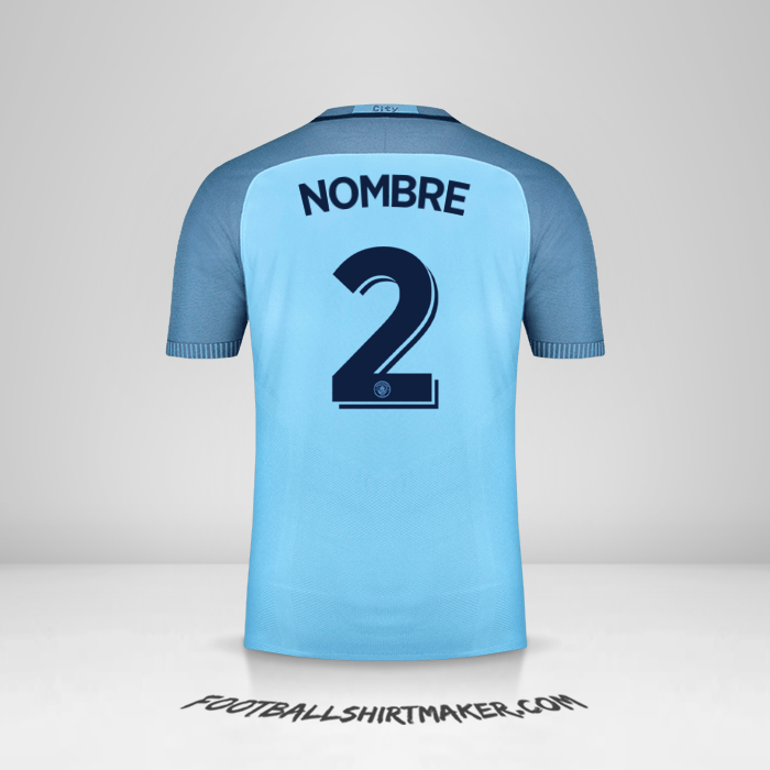 Jersey Manchester City Cup 2016/17 -  nombre - 2