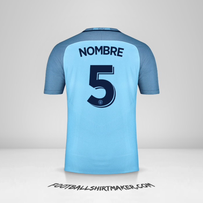 Jersey Manchester City Cup 2016/17 -  nombre - 5