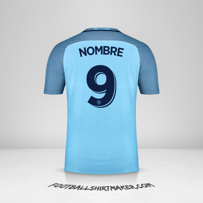 Jersey Manchester City Cup 2016/17 -  nombre - 9