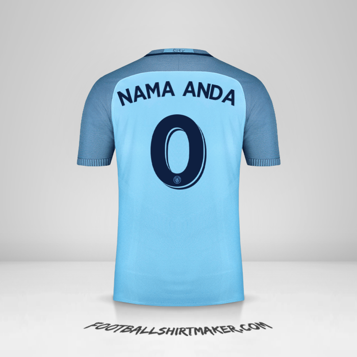 Jersey Manchester City Cup 2016/17 -  nama anda - 0