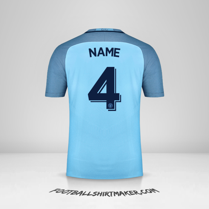 Jersey Manchester City Cup 2016/17 -  name - 4