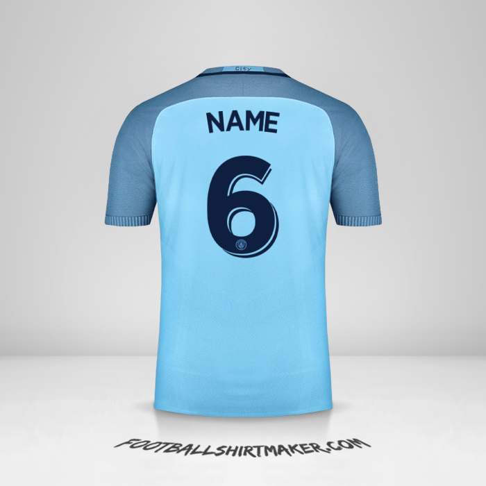 Jersey Manchester City Cup 2016/17 -  name - 6