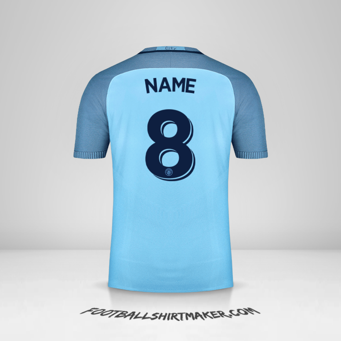 Jersey Manchester City Cup 2016/17 -  name - 8