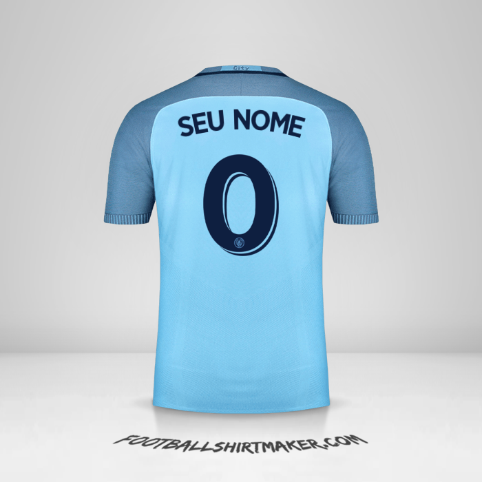 Camisa Manchester City Cup 2016/17 -  seu nome - 0