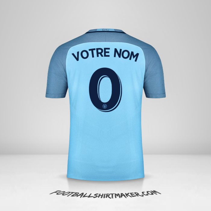 Maillot Manchester City Cup 2016/17 -  votre nom - 0