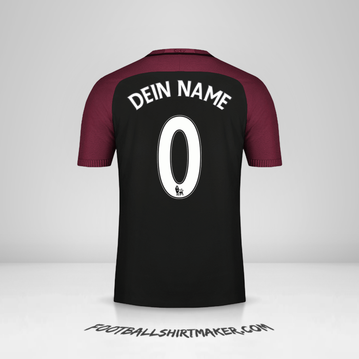 Trikot Manchester City 2016/17 II -  dein name - 0
