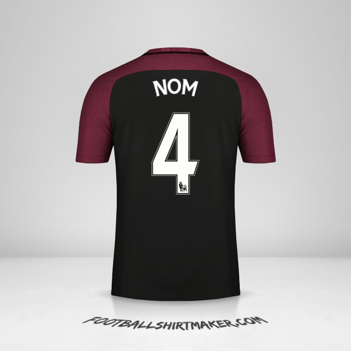 Maillot Manchester City 2016/17 Extérieur -  nom - 4