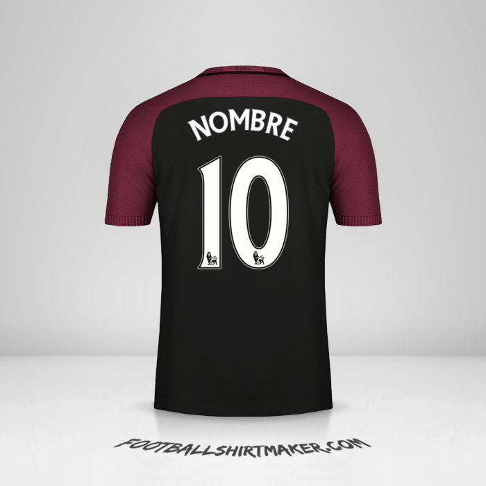 Camiseta Manchester City 2016/17 Visita -  nombre - 10