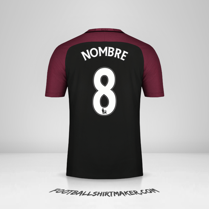 Camiseta Manchester City 2016/17 Visita -  nombre - 8
