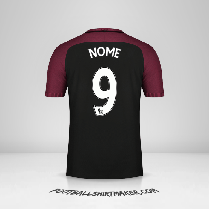 Maglia Manchester City 2016/17 Seconda -  nome - 9