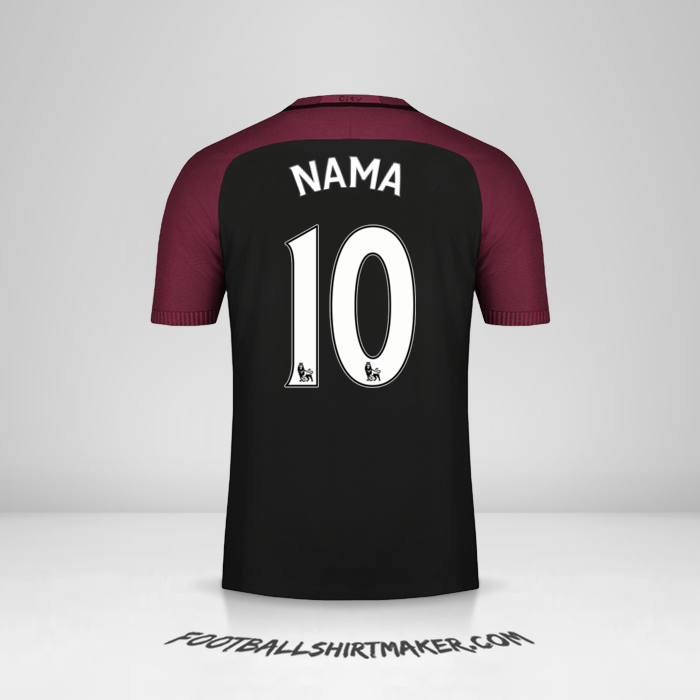 Jersey Manchester City 2016/17 Alternatif -  nama - 10