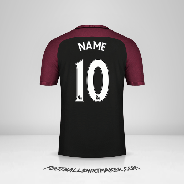 Trikot Manchester City 2016/17 Auswärts -  name - 10