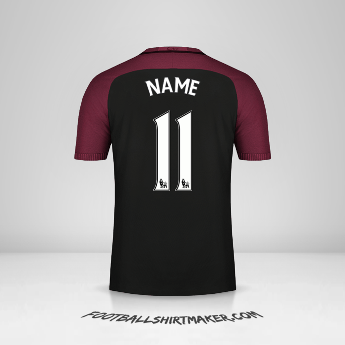Shirt Manchester City 2016/17 Away -  name - 11