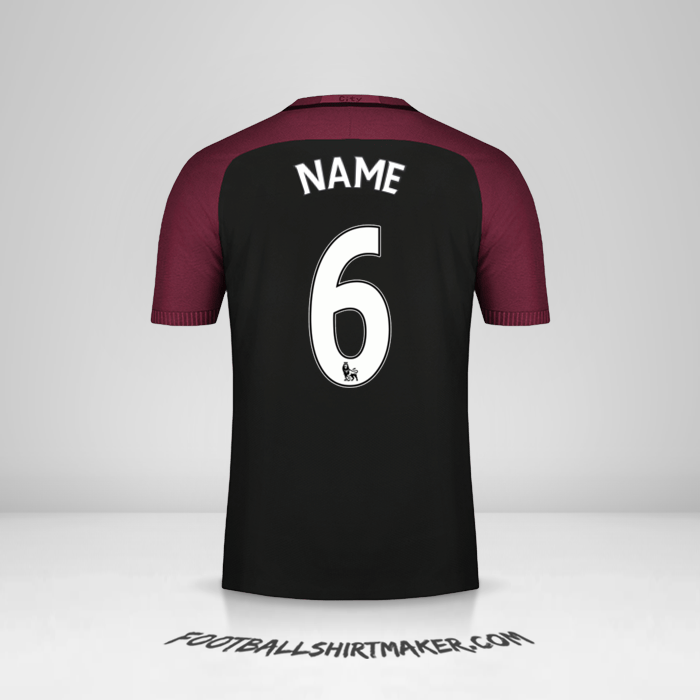 Jersey Manchester City 2016/17 Away -  name - 6