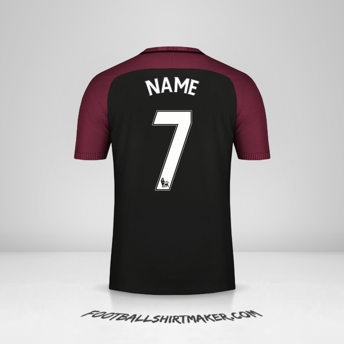 Jersey Manchester City 2016/17 Away -  name - 7