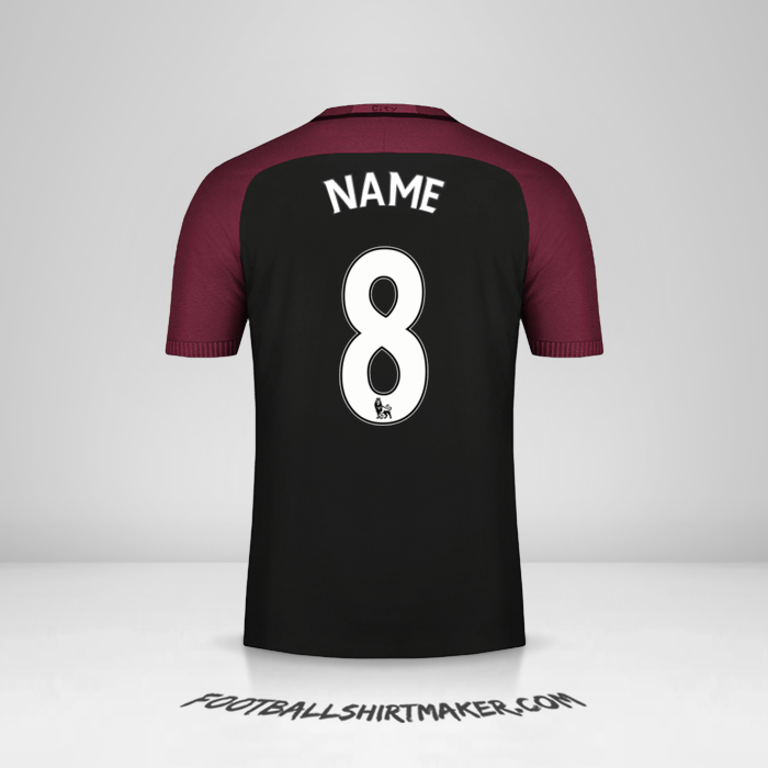 Trikot Manchester City 2016/17 Auswärts -  name - 8
