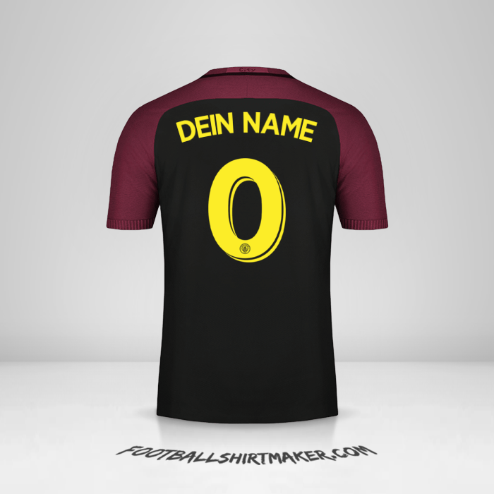 Trikot Manchester City Cup 2016/17 II -  dein name - 0