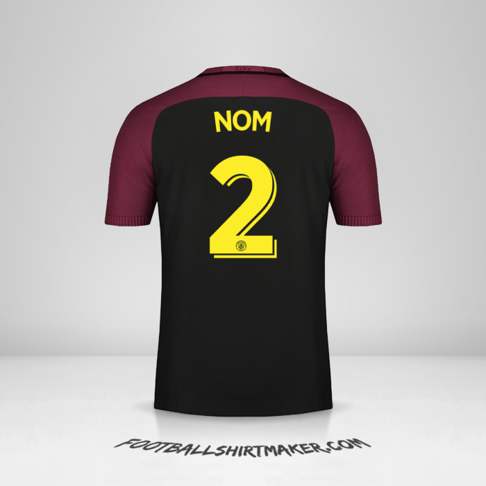 Maillot Manchester City Cup 2016/17 Extérieur -  nom - 2