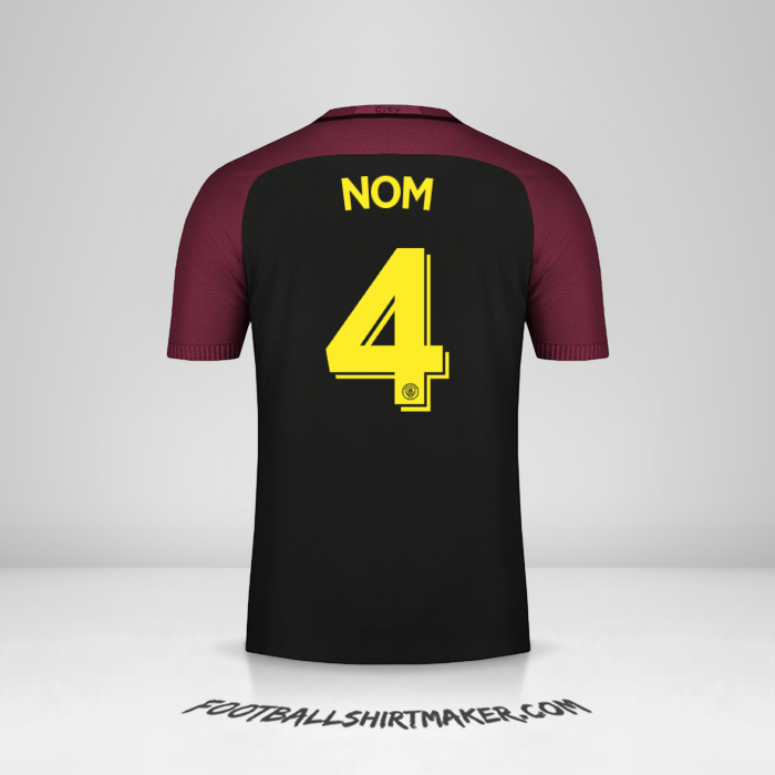 Maillot Manchester City Cup 2016/17 Extérieur -  nom - 4