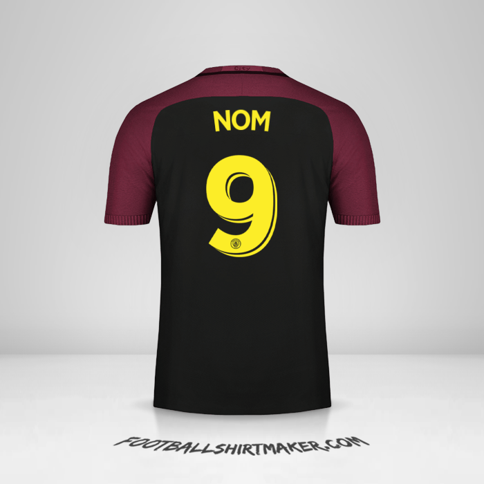 Maillot Manchester City Cup 2016/17 Extérieur -  nom - 9